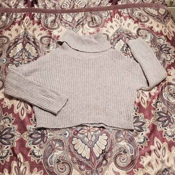 Express Sparkly Relexed Loose Fit Casual Cowl Neck Sweater  - Picture 1 of 2